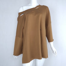 Fashion New European Style Outerwear Full Female Hoody O-neck Coat With Hole High Quality 5 Colors Plus size Pullovers 71790