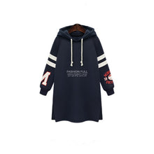 Fashion New Outerwear Thick Full Female O-neck Coat Letter Printed High Quality Cap Pullovers 70224