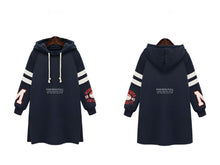 Fashion New Outerwear Thick Full Female O-neck Coat Letter Printed High Quality Cap Pullovers 70224