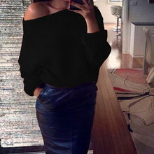 Fashion Off Shoulder Women Sweaters 2016 Winter Batwing Sleeve Loose Oversize Knitted Pullovers Women pull femme Jumpers Tops