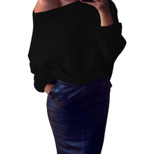 Fashion Off Shoulder Women Sweaters 2016 Winter Batwing Sleeve Loose Oversize Knitted Pullovers Women pull femme Jumpers Tops