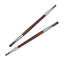 Fashion Women Dual End Double Rosewood Head Makeup Tool Eye Shadow&Lipbrush