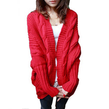 Female Fashion Thick Cardigans Batwing Sleeve Sweater Plus Size knitted Top 70115
