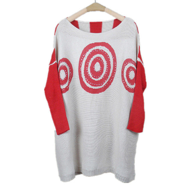 Female Plus Size Casual Knitted Autumn New Sweater O-neck Knitting Paisley Pullover Long Sweater 70247