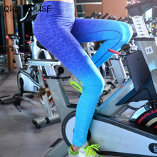 Flare Pants Gradient Color Capris For Women Fitness Exercise Leggings Pantacourt Femme#C816