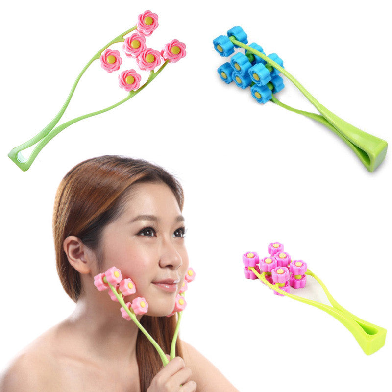 Flower Shape Round Face-lift Massage Roller Facial Massager Anti Cellulite Losing Weight Face Care