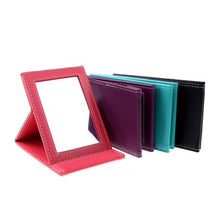 Foldable Portable Leather Makeup Mirror Women Beauty Cosmetics Mirrors Make Up Tool
