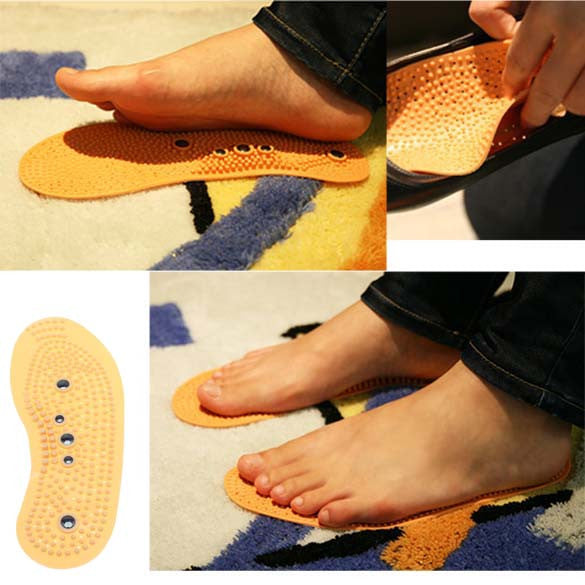 Foot Care Magnetic Foot Acupuncture Point Therapy Foot Insoles Shoe Pads Massage Comfort Shoe Cushion