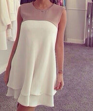 !2016 New Fashion Women Chiffon Dress Summer Casual Sleeveless Dresses Patchwork Bodycon Party Loose Dress Vestidos