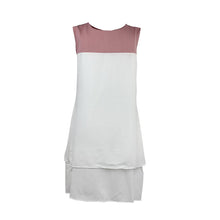 !2016 New Fashion Women Chiffon Dress Summer Casual Sleeveless Dresses Patchwork Bodycon Party Loose Dress Vestidos