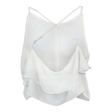 !2016 Sexy Women Backless Shirts Summer Sleeveless Chiffon Blouse Blusas Feminina Ladies' Casual Ruffles White Tops
