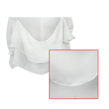!2016 Sexy Women Backless Shirts Summer Sleeveless Chiffon Blouse Blusas Feminina Ladies' Casual Ruffles White Tops