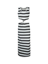 Front Tie Bowknot Side Cut Out Sexy Bodycon Long Maxi Striped Print Dress Zebra One Piece Summer High Quality Dress Clothing