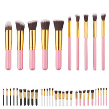 Fulfills all daily basic makeup requirements 10PCS/1Set Cosmetic Makeup Brush Brushes Set Foundation Powder Eyeshadow Anne