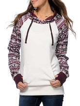 Full Sleeve Hoodies Black White O-neck Patchwork Casual Top 2016 New Autumn Fashion Lady Tops