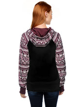 Full Sleeve Hoodies Black White O-neck Patchwork Casual Top 2016 New Autumn Fashion Lady Tops