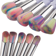 GUJHUI 10PCS Beauty Foundation Powder Eyebrow Eyeliner Blush Cosmetic Concealer Makeup brushes set Maquiagem Silver