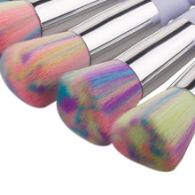 GUJHUI 10PCS Beauty Foundation Powder Eyebrow Eyeliner Blush Cosmetic Concealer Makeup brushes set Maquiagem Silver