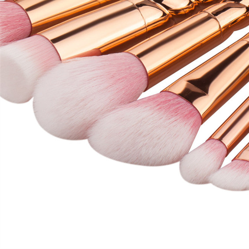 GUJHUI 12PCS Professional Makeup brushes Foundation Powder Eyebrow Eyeliner Blush Concealer Cosmetic brush Rose gold