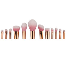 GUJHUI 12PCS Professional Makeup brushes Foundation Powder Eyebrow Eyeliner Blush Concealer Cosmetic brush Rose gold
