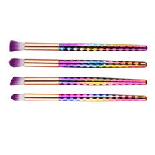 GUJHUI 15*4*0.9 cm 4Pcs Colorful Cosmetic Eyebrow Eyeshadow Brush Makeup Brush Sets Kits Tools Anne