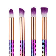 GUJHUI 15*4*0.9 cm 4Pcs Colorful Cosmetic Eyebrow Eyeshadow Brush Makeup Brush Sets Kits Tools Anne