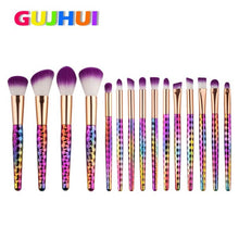 GUJHUI 15PCS Make Up Foundation Eyebrow Eyeliner Blush Cosmetic Concealer Brushes Used with Powder make up brushes 2017