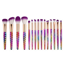 GUJHUI 15PCS Make Up Foundation Eyebrow Eyeliner Blush Cosmetic Concealer Brushes Used with Powder make up brushes 2017