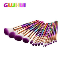 GUJHUI 15PCS Make Up Foundation Eyebrow Eyeliner Blush Cosmetic Concealer Brushes Used with Powder make up brushes 2017