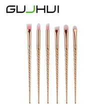 GUJHUI 16.5*4*1cm 6PCS Make Up Foundation Eyebrow Eyeliner Blush Cosmetic Concealer Brushes trucchi cosmetici Anne
