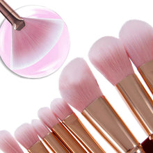GUJHUI 17.5*10*2 cm 9PCS Make Up Foundation Eyebrow Eyeliner Blush Cosmetic Concealer Brushes highlighter brush Anne