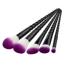 GUJHUI 18.5.*10*1.5 cm Nylon Hair 5PCS Make Up Foundation Eyebrow Eyeliner Blush Cosmetic Concealer Brushes Anne