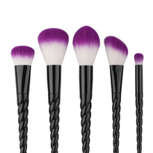 GUJHUI 18.5.*10*1.5 cm Nylon Hair 5PCS Make Up Foundation Eyebrow Eyeliner Blush Cosmetic Concealer Brushes Anne