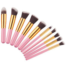 GUJHUI 2017 10PCS Soft Face Cosmetic Makeup brushes set Concealer Foundation Powder Eyeshadow brush Pink Pinceis de maquiagem