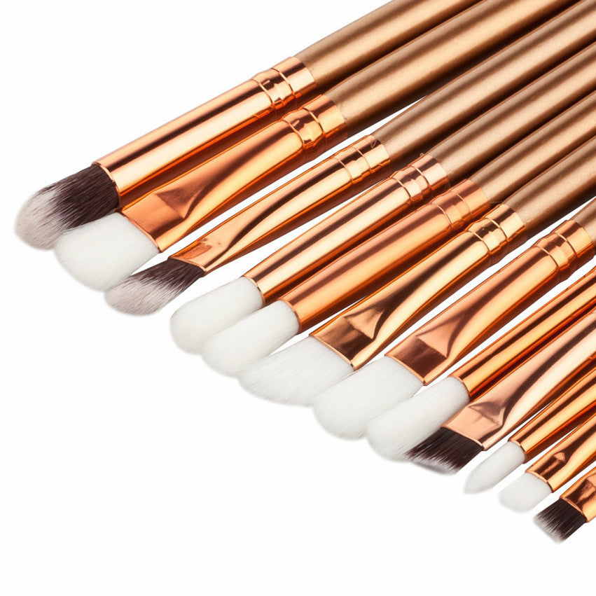 GUJHUI 2017 12PCS Face Makeup brushes Concealer Powder Foundation Eyebrow Eyeliner Blush Cosmetic brush Pinceaux maquillage Gold