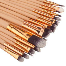 GUJHUI 2017 20PCS Makeup brushes Beauty Concealer Foundation Eyebrow Eyeliner Blush Cosmetic brush Pinceaux maquillage Gold