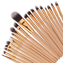 GUJHUI 2017 20PCS Makeup brushes Beauty Concealer Foundation Eyebrow Eyeliner Blush Cosmetic brush Pinceaux maquillage Gold
