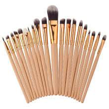 GUJHUI 2017 20PCS Makeup brushes Beauty Concealer Foundation Eyebrow Eyeliner Blush Cosmetic brush Pinceaux maquillage Gold