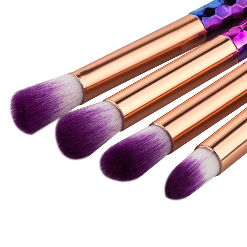 GUJHUI 2017 4PCS Colorful Cosmetic Eyebrow Eyeshadow brush Powder Foundation Professional Makeup brushes sets Pincel maquiagem