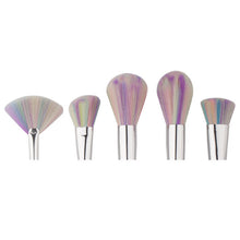 GUJHUI 2017 5PCS Foundation Eyebrow Eyeliner Blush Cosmetic Concealer Professional Makeup brushes set Pincel maquiagem Sliver
