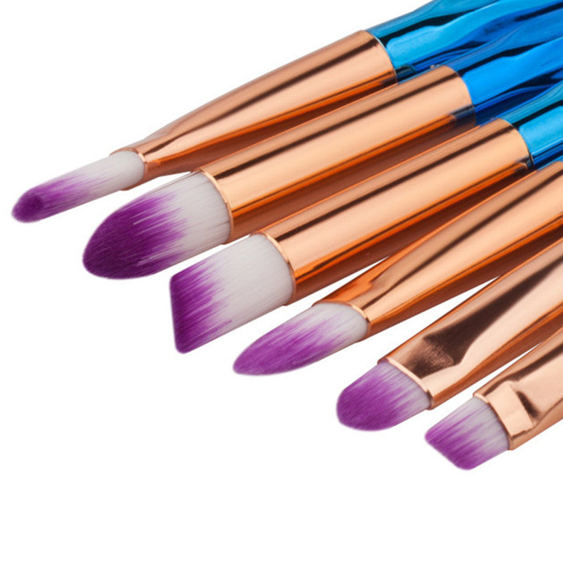 GUJHUI 2017 6PCS Cosmetic brush for powder Foundation Eyebrow Eyeliner Blush Concealer Makeup brushes Maquiagem Purple