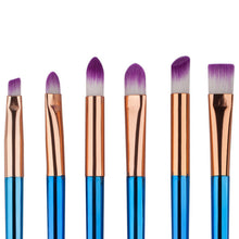 GUJHUI 2017 6PCS Makeup brushes Foundation Eyebrow Eyeliner Blush Cosmetic Concealer Lip brush Beauty Pincel maquiagem Purple