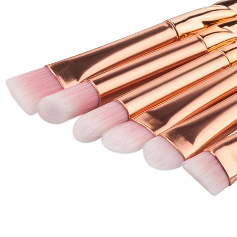 GUJHUI 2017 6PCS Professional Makeup brushes Foundation Eyebrow Eyeliner Blush brush Cosmetics Concealer Maquiagem Rose gold