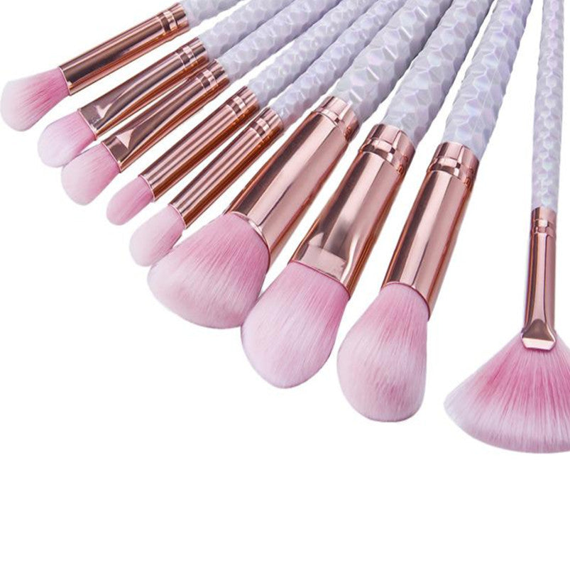 GUJHUI 2017 9PCS Make up Fan brush Foundation Eyebrow Eyeliner Blush Cosmetic Concealer Makeup brushes set Pincel maquiagem