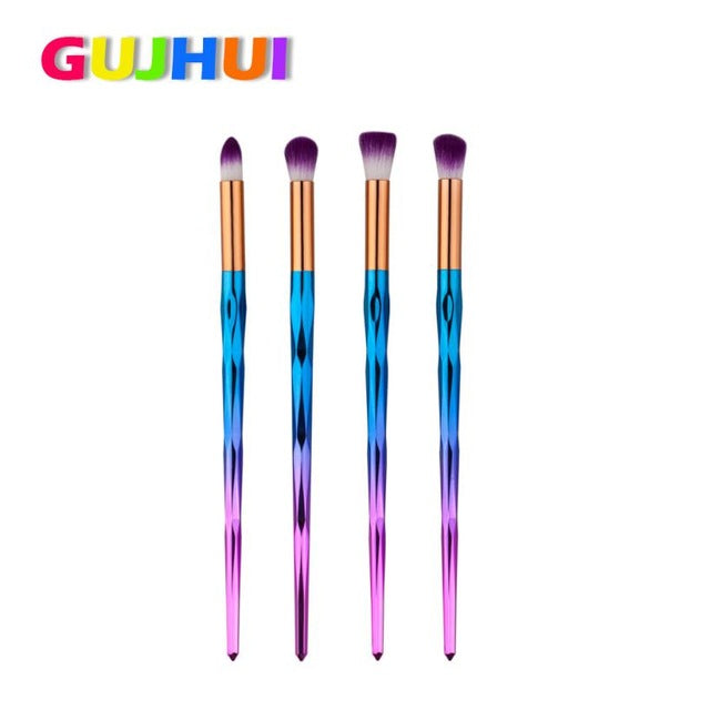 GUJHUI 4PCS Make Up Foundation Eyebrow Eyeliner Blush Cosmetic Concealer Brushes escova cosmetic brush Anne