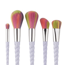 GUJHUI 5PCS Make Up Foundation Eyebrow Eyeliner Blush Cosmetic Concealer Brushes Nylon Hair Plastic Used with Powder Anne