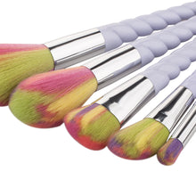 GUJHUI 5PCS Make Up Foundation Eyebrow Eyeliner Blush Cosmetic Concealer Brushes Nylon Hair Plastic Used with Powder Anne