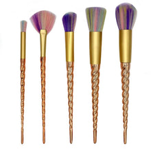 GUJHUI 5PCS Make Up Foundation Eyebrow Eyeliner Blush Cosmetic Concealer Brushes Used with Powder set brochas 2017 Anne
