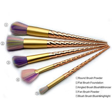 GUJHUI 5PCS Make Up Foundation Eyebrow Eyeliner Blush Cosmetic Concealer Brushes Used with Powder set brochas 2017 Anne