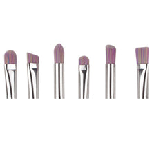 GUJHUI 6PCS Colorful Cosmetic Eyebrow Eyeshadow brush Foundation Powder Makeup brushes set Maquiagem tools White